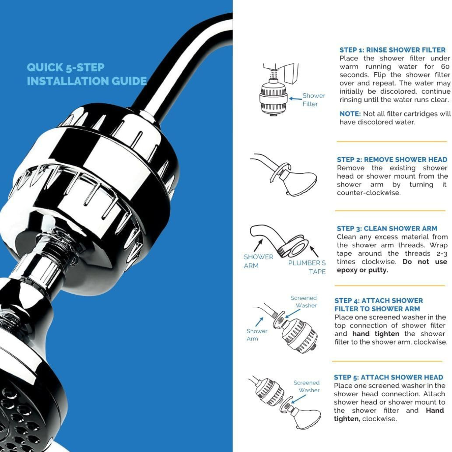 AquaBliss High Output Revitalizing Shower Filter - Reduces Dry Itchy Skin, Dandruff, Eczema, and Dramatically Improves The Condition of Your Skin, Hair and Nails - Brushed Nickel (SF100-BN)